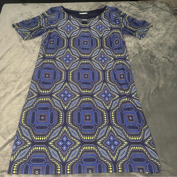 EUC London Times Women’s Sheath Midi Dress  Size 20W *Used (Blue Black) RN58142 - Picture 8 of 12